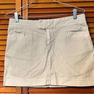 Y2K American Eagle Khaki Stretch Mini Skirt - Size 4 - CB23010